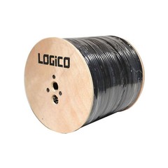 RG6 Coaxial Cable Dual Shield Outdoor Direct Burial Gel 1000ft 18AWG Black 3GHz
