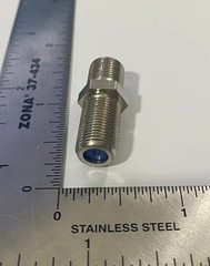 (1) 1” Coaxial Cable Connector RG6 Coax F-Type Adapter Female to Female T-24