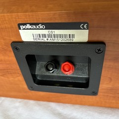 Polk Audio CS1 Center Channel Speaker Cherry Wood 2-Way Home Theater