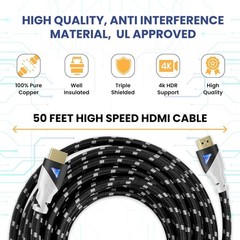 Aurum Ultra Series High Speed HDMI Cable 50Ft with Ethernet Supports 3D & Audio