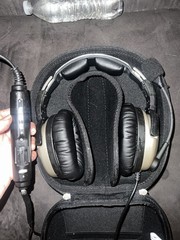 Zulu Aviation Over-Ear Wired Headset Black/Silver w/ Boom Mic, Carry Case