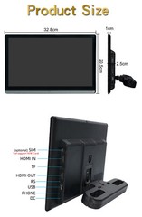 13.3in Car Headrest Monitor Bluetooth WIFI For Rear Seat Entertainment System
