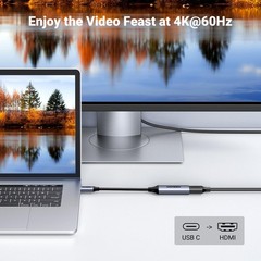 UGREEN USB C to HDMI Adapter Cable 4K@60Hz Aluminum Type C Black or Grey