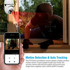 1/2/4x E27 5G Smart Bulb Camera 1080P HD Video Two-way Audio Remote App Control