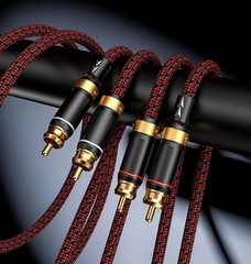 Audiophile 2RCA Stereo Audio Cable 6ft – Gold Plated//