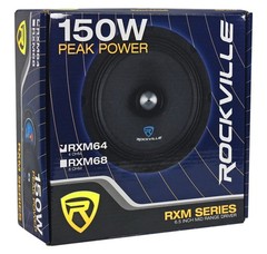 Rockville RXM64 6″ 150w 4 Ohm Mid-Bass Driver Car Audio Speaker