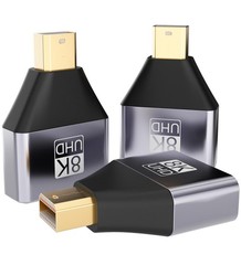 3 Pack Mini DP To DP Adapter DisplayPort 1.4 Male To Female Converter 8K
