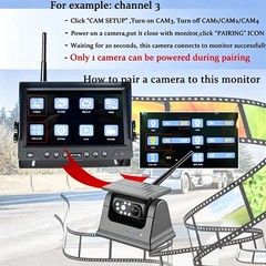 10.1″ Wireless Monitor DVR 4x Solar Magnet Standby Backup Camera For Trailer RV