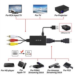 HDMI to AV Composite RCA Converter Adapter Video Audio Converter