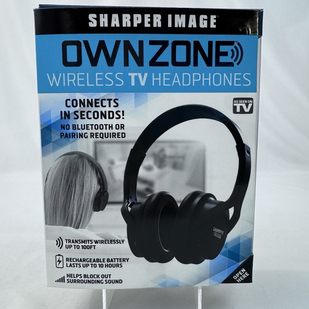 New Sharper Image Own Zone Wireless TV Headphones W/ Noise Reduction FAST SHIP