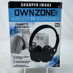 New Sharper Image Own Zone Wireless TV Headphones W/ Noise Reduction FAST SHIP