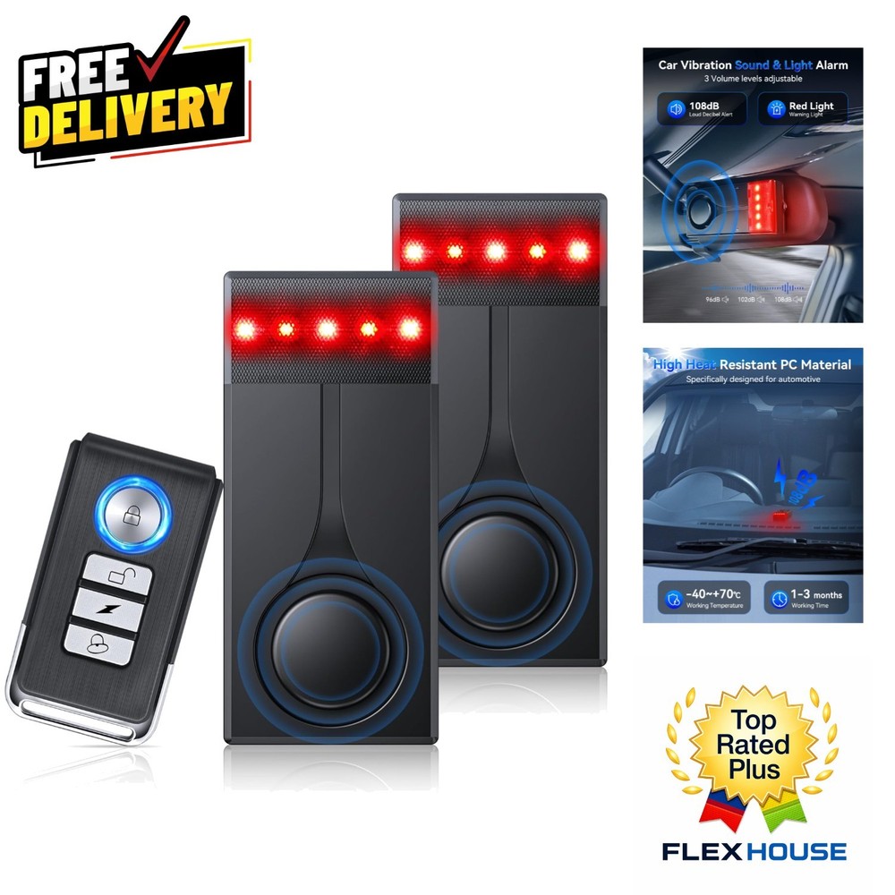 108dB Car Alarm System with Wireless Remote for Maximum Vehicle Security