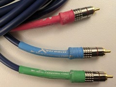 Audio Magic Xstream Silver Component Video RCA Connectors 3 Cables 2m 6.5 Feet