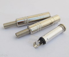 1pc High Quality 1/4″ 6.35mm Mono Female Jack Metal Audio Connector w/Spring