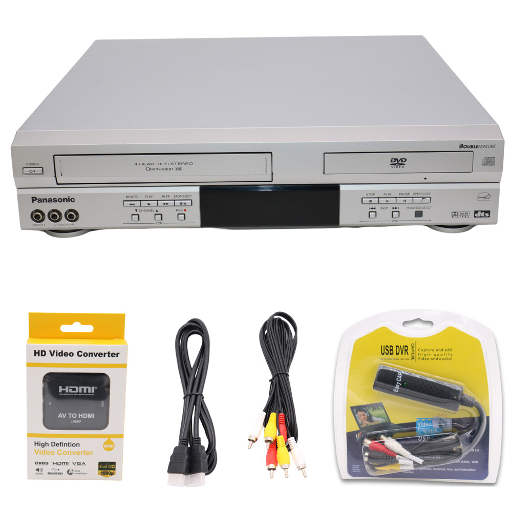 Panasonic VHS VCR DVD Combo Convert VHS to Digital USB Capture AV-HDMI Adapter
