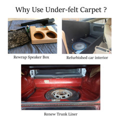 Underfelt Carpet for Speaker Sub Box Carpet Trunk Liner Truck Boat SubWoofer Lot