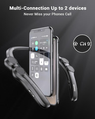 Neckband Bluetooth Speaker, Wireless Wearable Speaker w/lightest 78g Weight, Hig