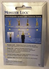 Monster Lock Angled Spades Size L – Speaker Cable z2 bi-wire biwire Z RARE LARGE