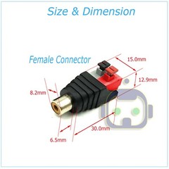Speaker Wire cable to Audio Male RCA Connector Adapter Jack Plug Lot
