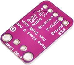 Compact 2.5W Class D Amplifier Module with Volume Control & Thermal Protection