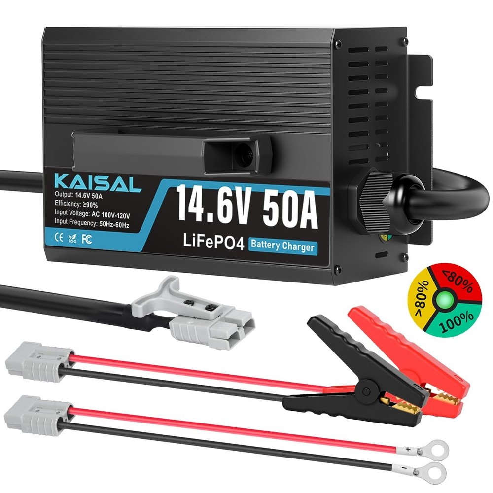 12V 50A Lithium Battery Charger 14.6V 50A Fast LiFePO4 Charger 0V Wake Up 12 …