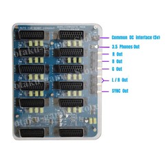 EUR SCART Automatic 10 In 3 Out Distributor Converter Automatic Divider Board
