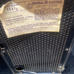 GE General Electric Trimline 500 Stereo Portable Record Player Parts Only As Is