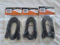 Lot of 3 Atlona 6ft High Speed HDMI Cables 24k Gold Plated Connectors