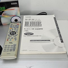 Toshiba RD-KX50SU HDD/DVD Recorder Player 80 GB w/ Remote Manual DVDs AV Cable