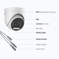 ANNKE 4IN1 5MP Security Camera Full Color Night Vision Outdoor Audio Recording