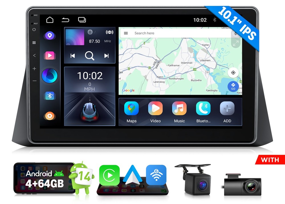 CAM+DVR+Android Auto 14 10.1″ for 2008-2012 Honda Accord Car Radio Apple CarPlay