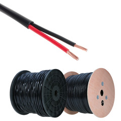 16/2 In-Wall Outdoor Burial UV CL2 Speaker Wire 16 AWG Cable Black 250ft 500ft