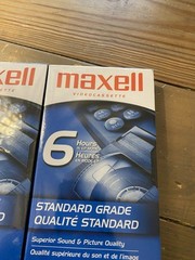 2X MAXELL VHS 6 hours T-120 Tape Standard Grade Video Cassette Factory Sealed