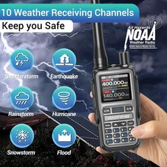 Compact Rechargeable Walkie Talkies NOAA Weather Radio