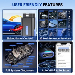 MUCAR DriverScan Bluetooth Bidirectional All System Diagnostic Tool OBD2 Scanner