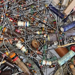 Bulk Vintage Capacitor Resistor Lot Sprague CUB Allen Bradley Tubes Untested