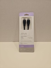 NIB Ativa 6 FT Male Display Port to Male HDMI Cable Plugs FACTORY SEALED