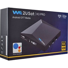 We2USat K3 PRO Android 10.0 TV Box 6K Ultra Support Netflix/YouTube/Prime Video