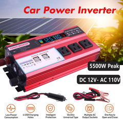 6000W Power Inverter DC 12V to AC 110V /120V Car Sine Wave Converter Dual USB