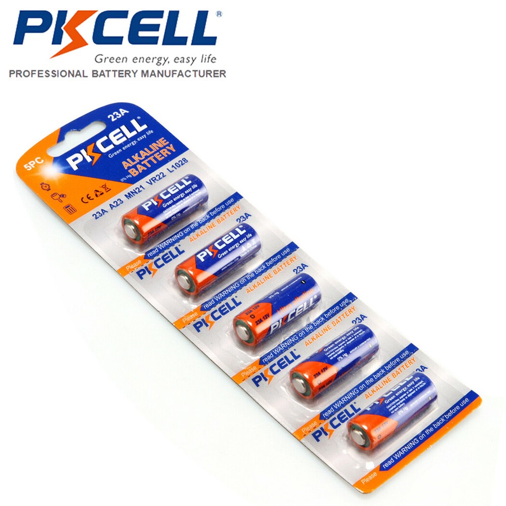 12Volt High Voltage A23 MN21 Batteries 23A LRV08 23AE VR22 L1028 Alkaline 5Pcs
