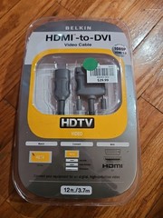 Belkin HDMI to DVI Video Cable – 12 Ft – 1080P HDMI – Gray