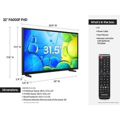 Samsung F6000F 32″ Full HD HDR Smart LED TV (UN32F6000F – 2025 Model)