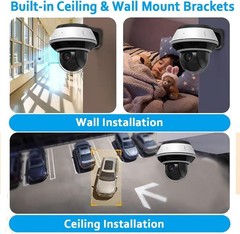 8MP Mini PTZ PoE IP Camera Outdoor 5X Zoom 2.7-13.5mm Motorized Varifocal Lens