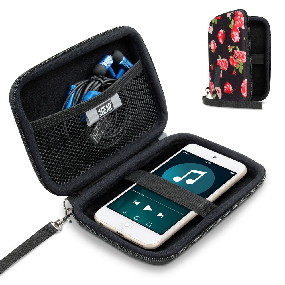 USA GEAR Protective Hard Shell Carrying Case for iPod Touch and MP3 Players