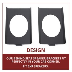 Behind Seat Cab Corner 6″×9″ Speaker Mounting Brackets Pair FOR 73-87 Chevy C10