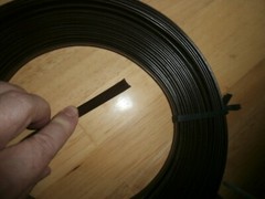 25 FT VINTAGE BROWN 300 OHM FLAT TWIN LEAD TV FM ANTENNA WIRE ,NOS