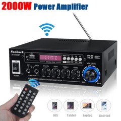 2000W Digital Power Amplifier bluetooth Stereo HiFi Audio USB SD FM Car Home