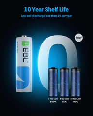 EBL AAA ,AA Alkaline Batteries 1.5V Lot of Triple A,10 Years shelf Life