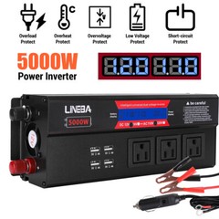 5000W Car Power Inverter 12V 24V to AC 110V Modified Sine Wave Solar Converter