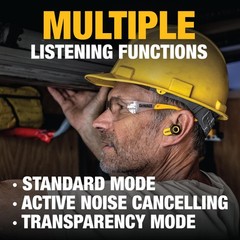 DEWALT Jobsite Pro X2 ANC True Wireless Bluetooth Earbuds IP54, 190 2097 DW2